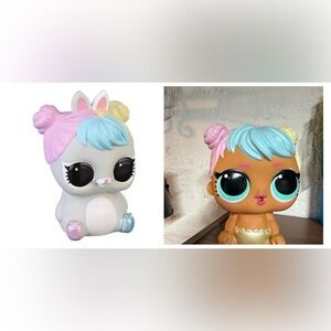 LOL Surprise! Biggie Doll + Biggie Pet Bunny Pastel Hair Bon Bon / Hop Hop Style